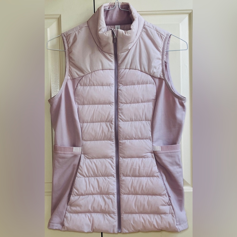 🍒LULULEMON sz 10 DOWN FOR IT ALL VEST PORCELAIN PINK 700-Fill Down
